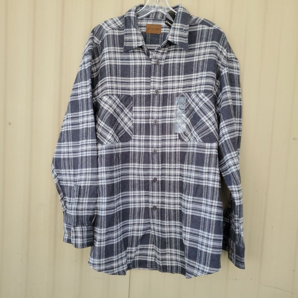 St John's Bay Plaid Flannel Shirt Size XL